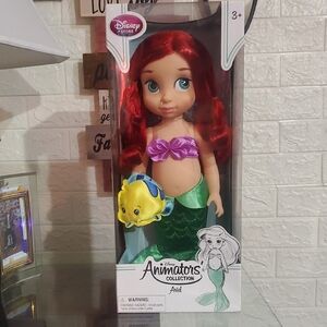 Disney Ariel Doll with Bright Red Hair, Purple Top and Green Tail